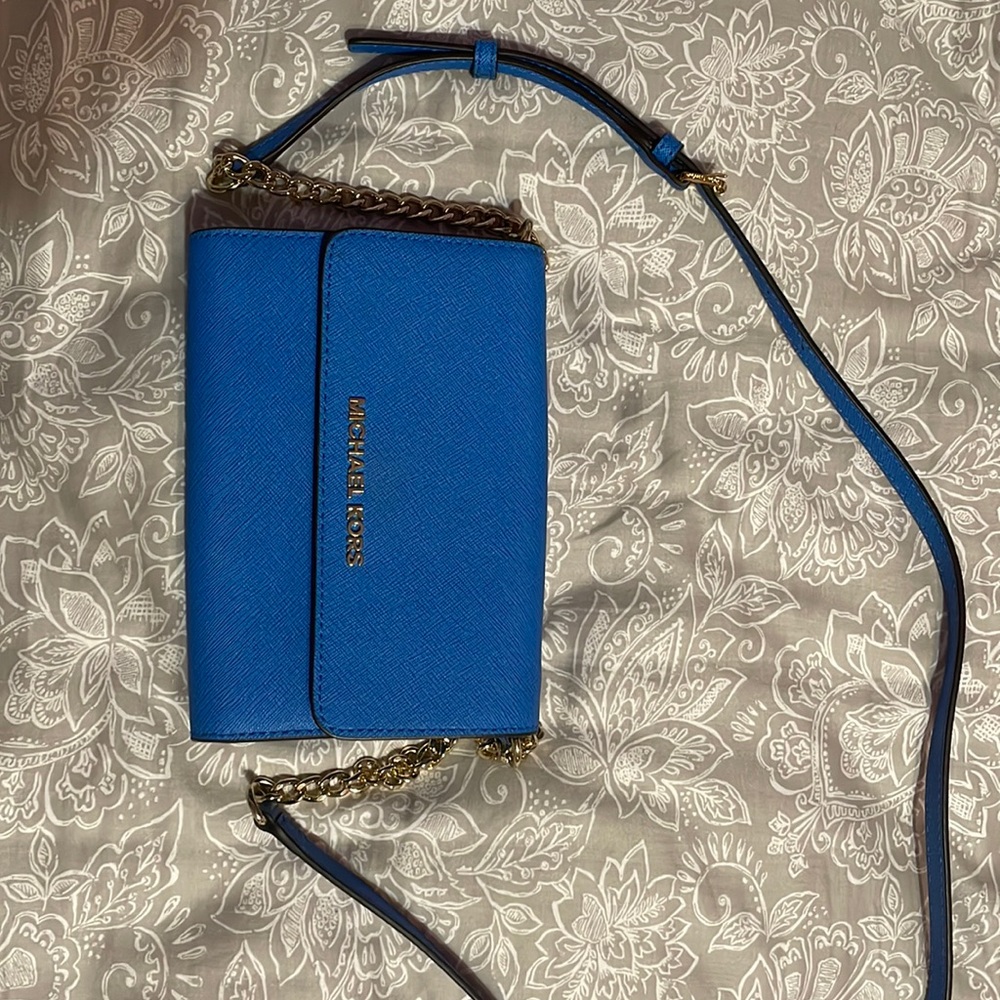 Blue Michael Kors cross body